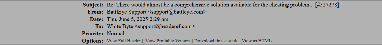 BattlEye hiring process -  no reply at all - LOL - The gold cash‑grabbing standard